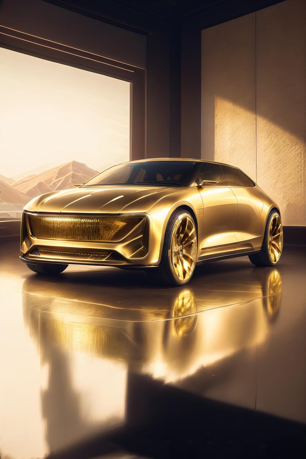 12563-270424071-((1 car)),((gold car)),((RAW photo)),((best quality)),(realistic),Luxury hotel like a palace,extremely detailed,(photo-realistic.png